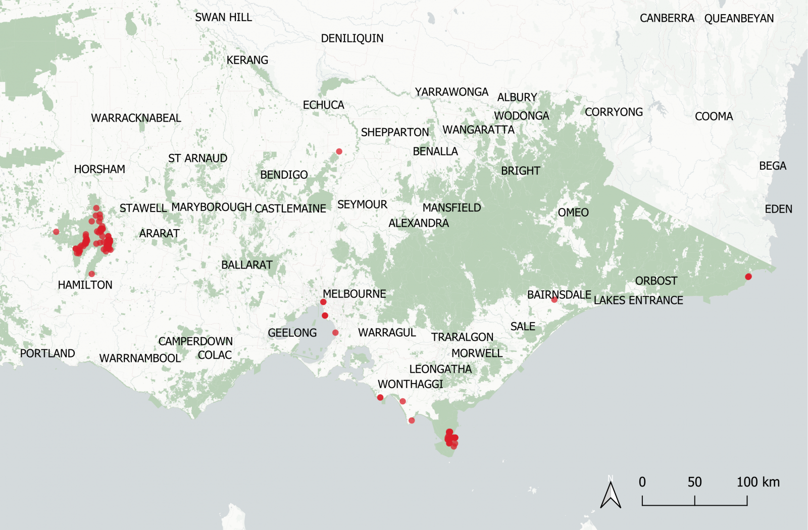 Banksia saxicola distribution