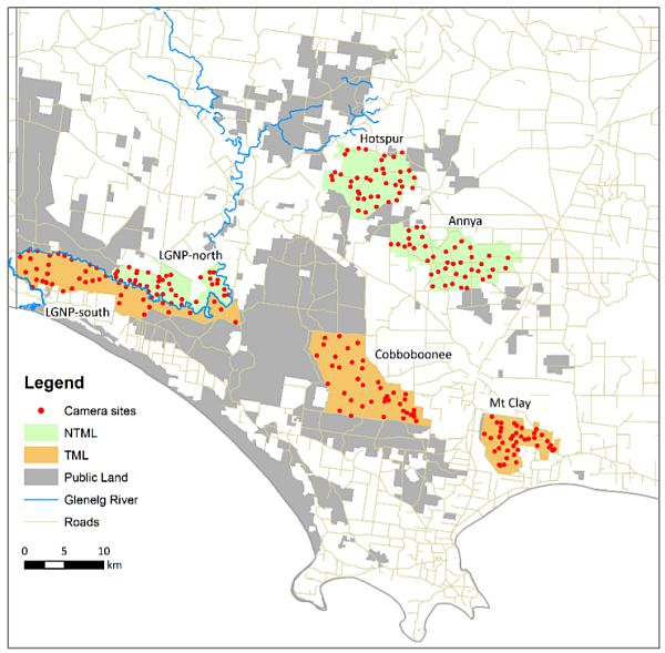 Glenelg Ark camera monitoring areas. Source: ARI Technical Report 318 Nov. 2020