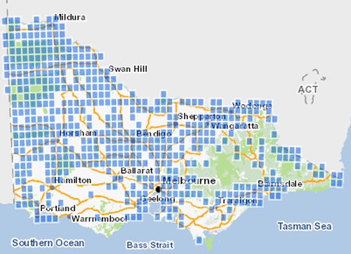 All known records of Hooded Robin in Victoria. Source: VBA 2015