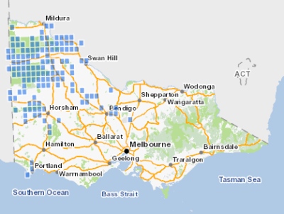 Malleefowl historic distribution in Victoria