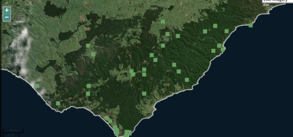 Map of Broad-toothed Rat in Otways