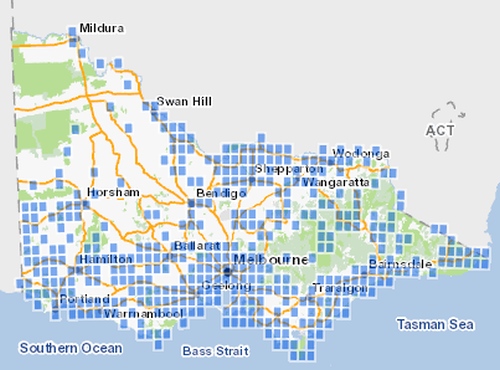 Latham's Snipe map