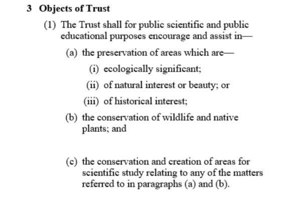 Trust for Nature objectives Presentation to SWIFFT Seminar 23 March 2023