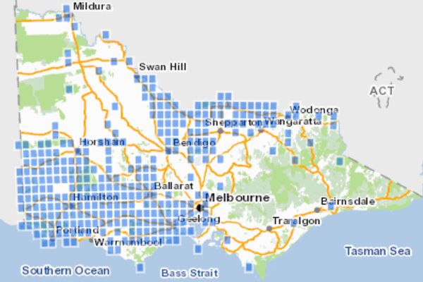 Brolga distribution map 2022