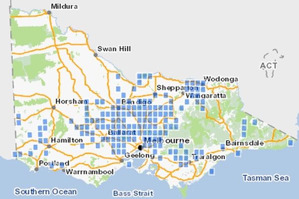 All known records of Brush-tailed Phascogale in Victoria. Source: VBA 2020