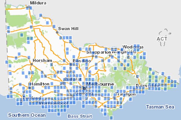 All known records of the Grey Goshawk in Victoria. Source: Department of Environment, Land, Water & Planning, 2020