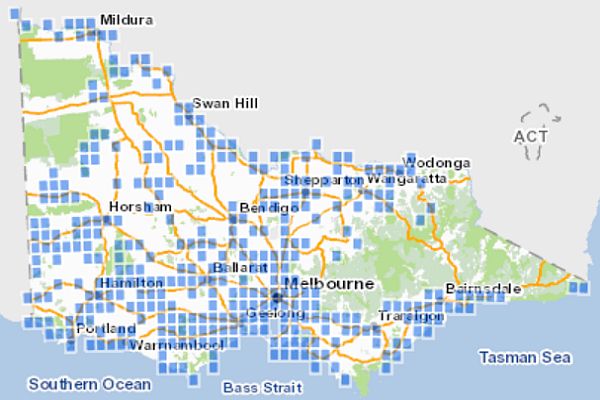 Historic records of Blue-billed Duck in Victoria up to 2022. Source: DELWP