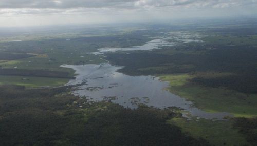 Rose Lake Condah aerial view full lake