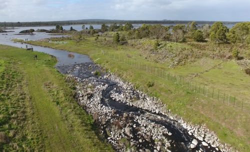 Rose 6 weir at Lake Condah